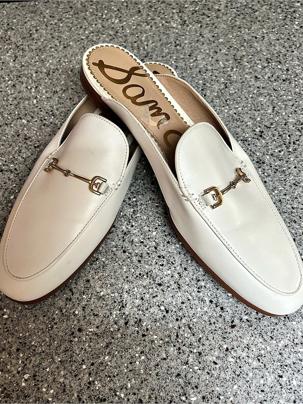 Sam Edelman Linnie Loafer Mule Bit Mules in Creamy White - size 10-1/2